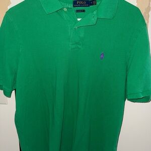 Ralph Lauren Green Polo Shirt Classic Style